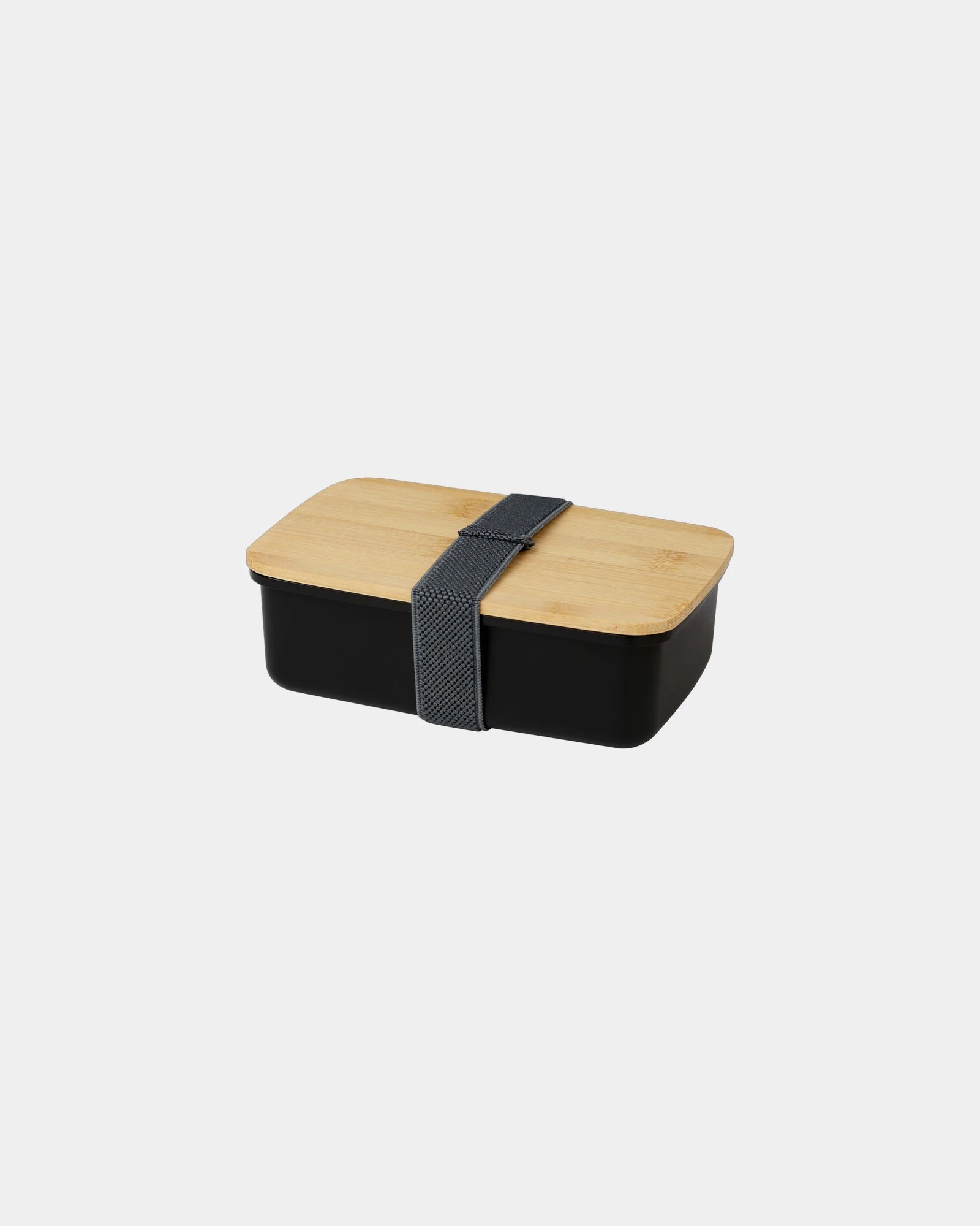 Lunchbox gerecycled plastic bamboe om te personaliseren - Zwart