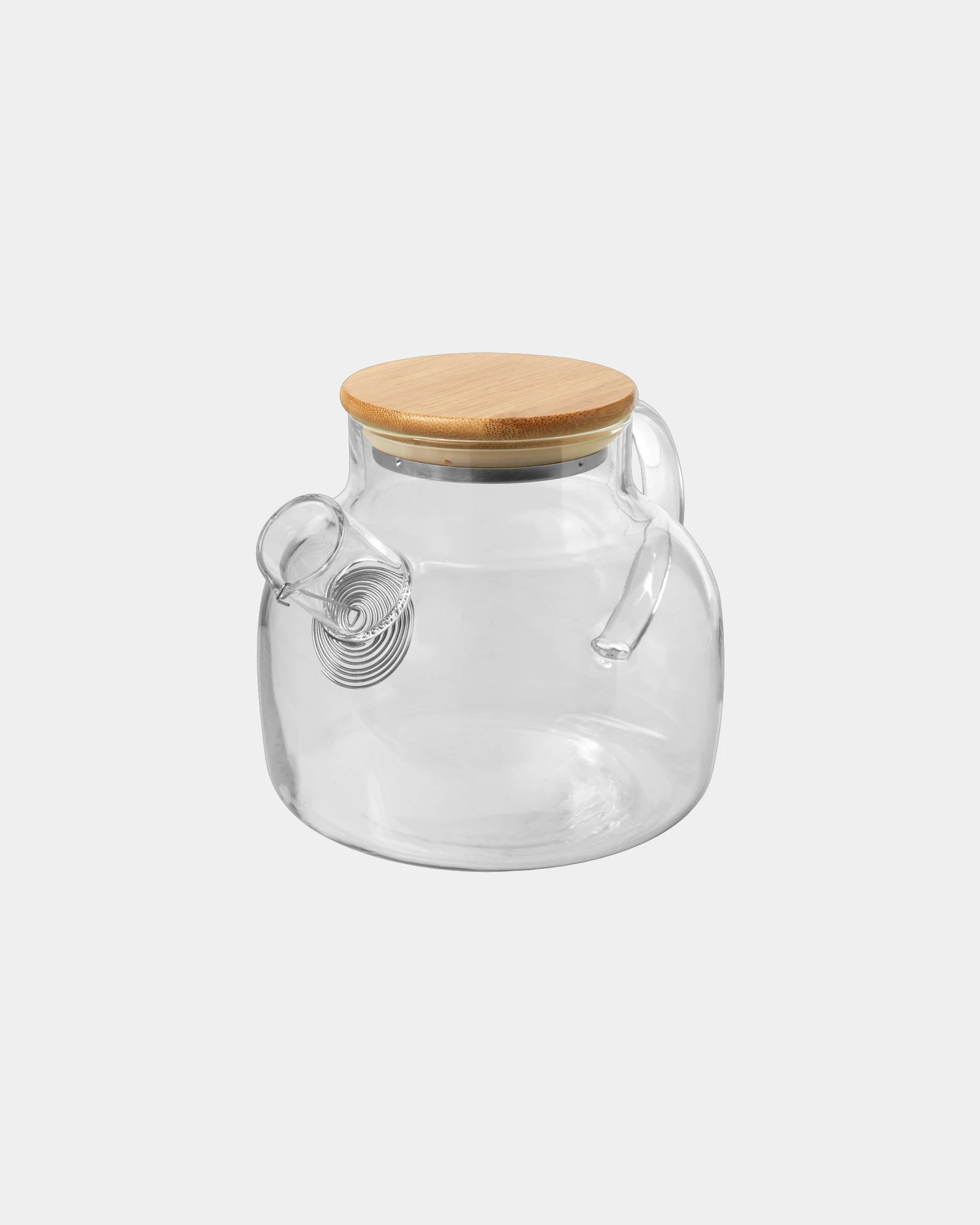 Theepot glas bamboe deksel 1000ml om te personaliseren - Transparant