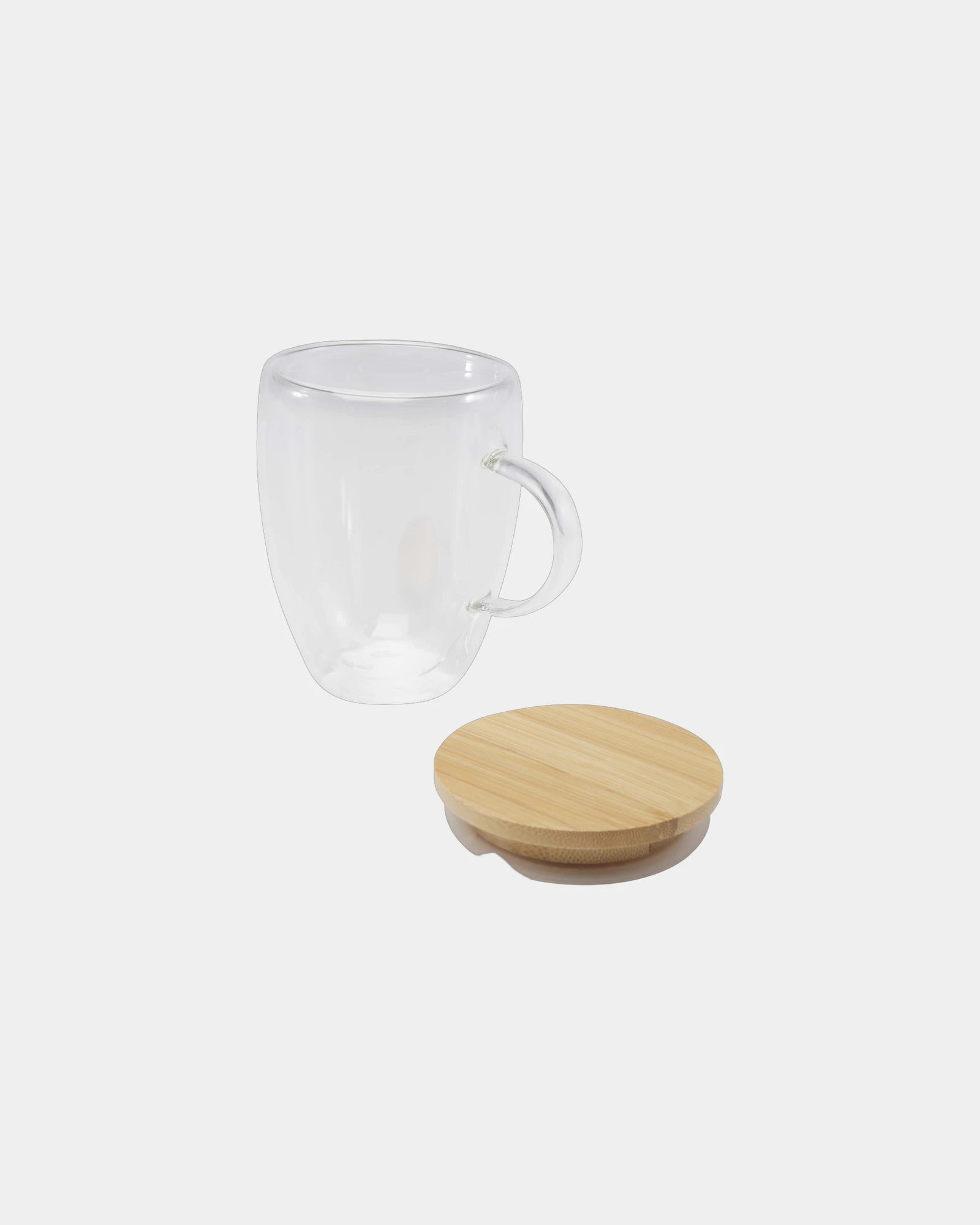 Beker glas 350ml FSC bamboe deksel om te personaliseren - 3