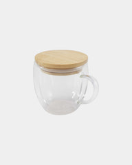 Glazen mok Lenora 250ml met bamboe om te personaliseren - 2