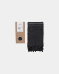 Doek gerecycled katoen 85x175cm om te personaliseren - Zwart