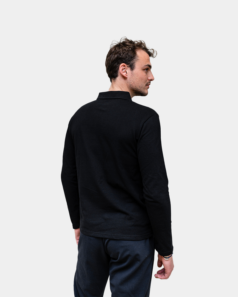 Herenpolo met lange mouwen om te personaliseren - 2