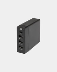 Powerbank van gerecycled plastic 72W om te personaliseren - Zwart