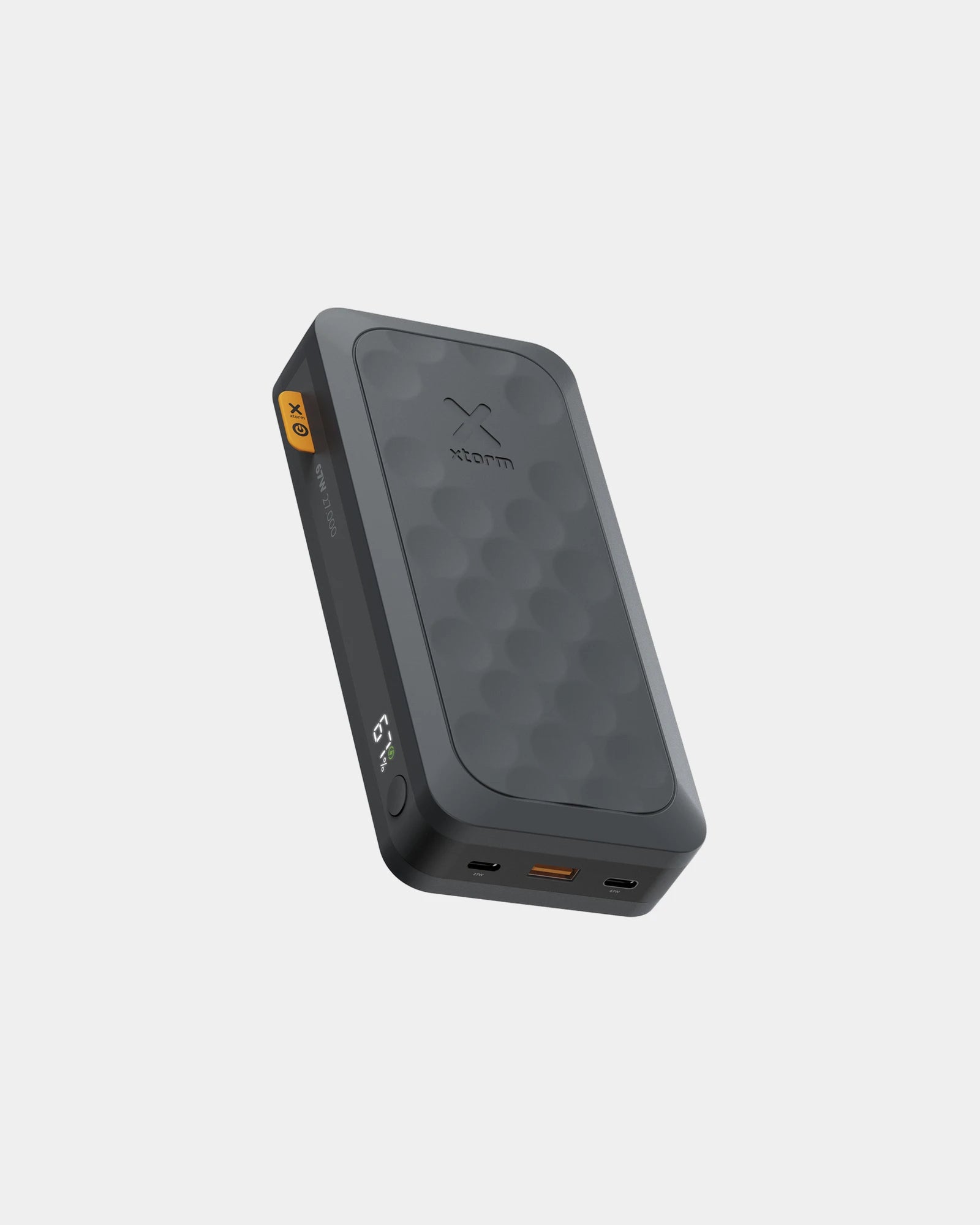 Powerbank van gerecycled plastic om te personaliseren - Middernachtzwart