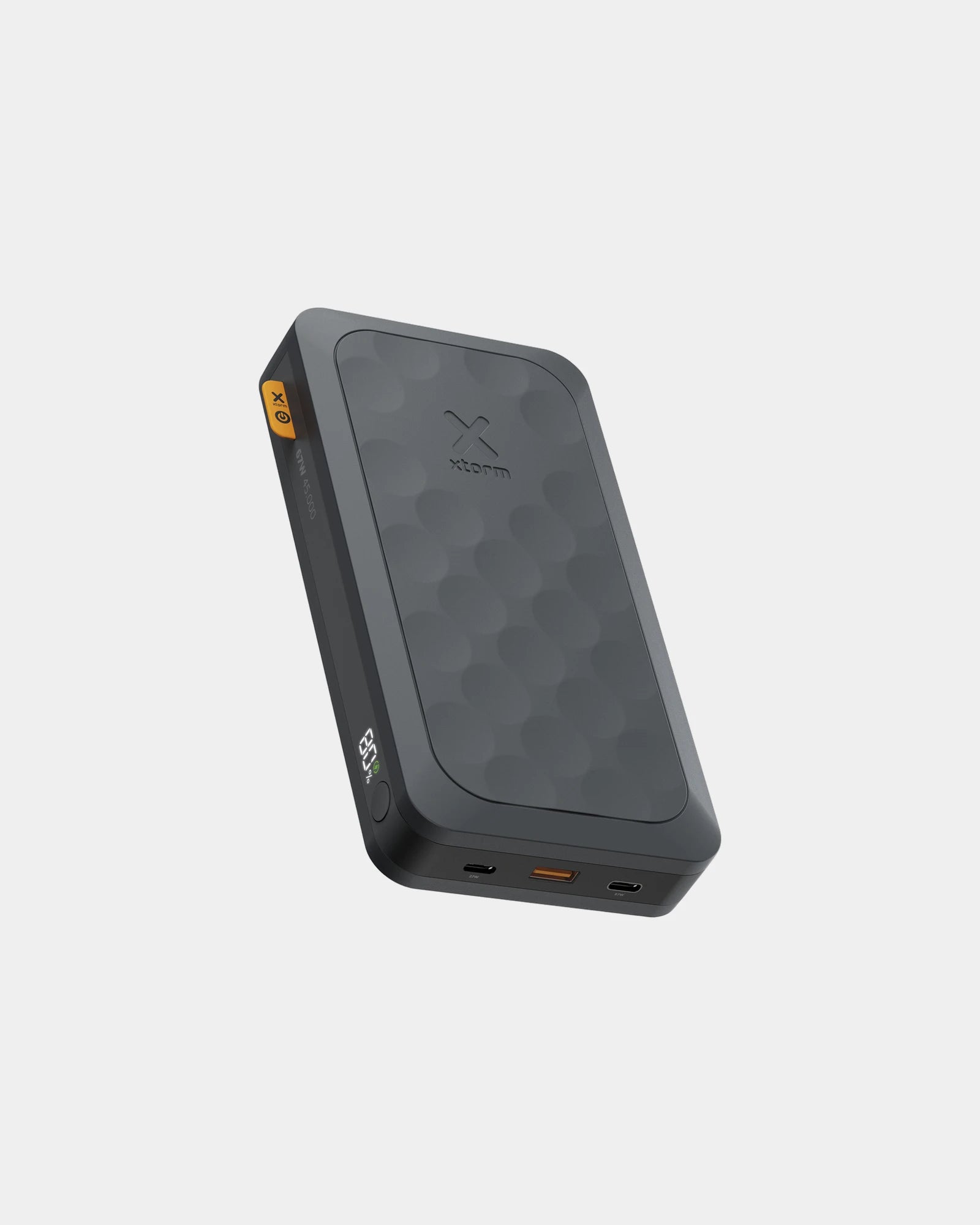 Powerbank van gerecycled plastic om te personaliseren - Middernachtzwart