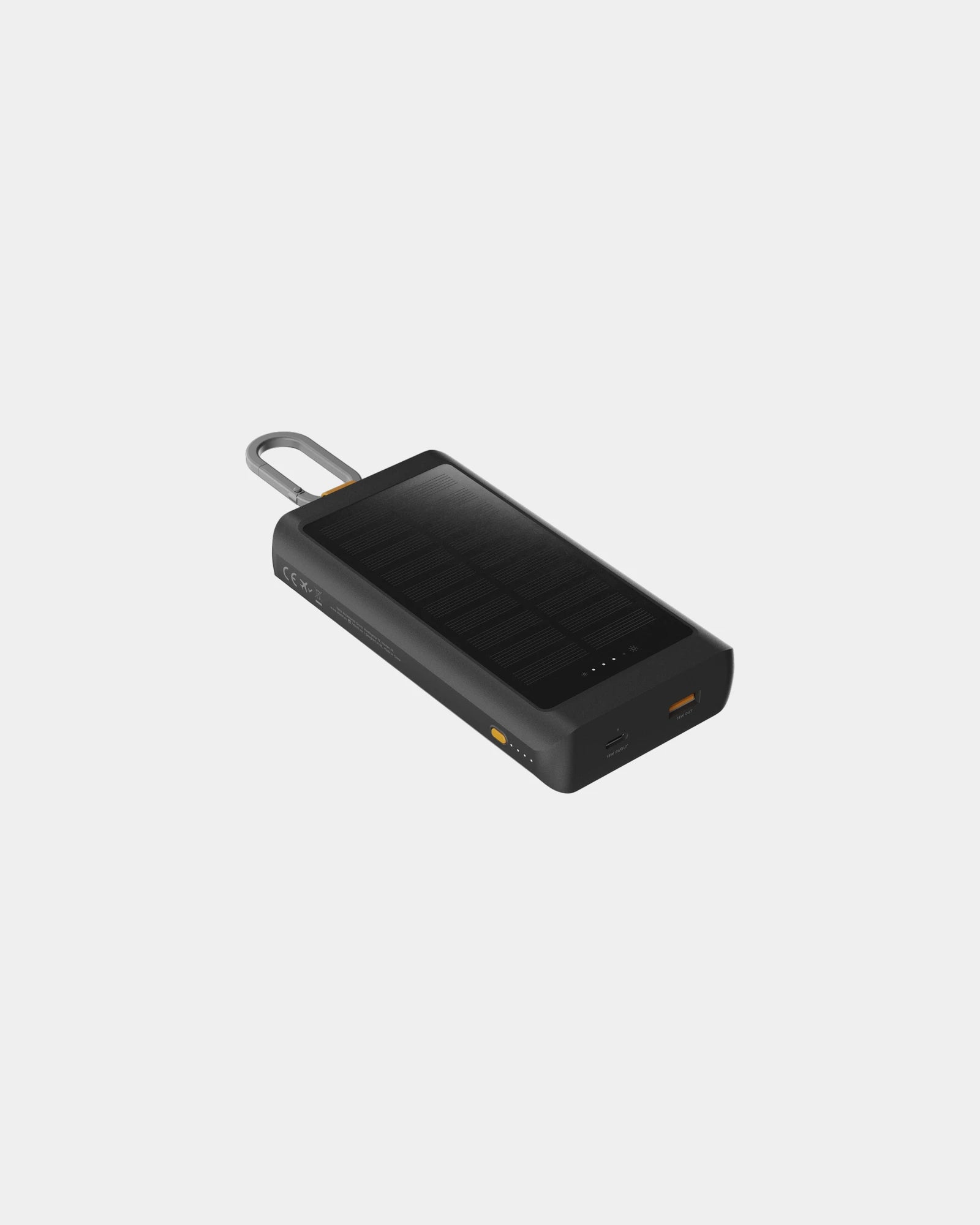 Powerbank zonnepaneel 10.000 mAh 15W om te personaliseren - houtskool
