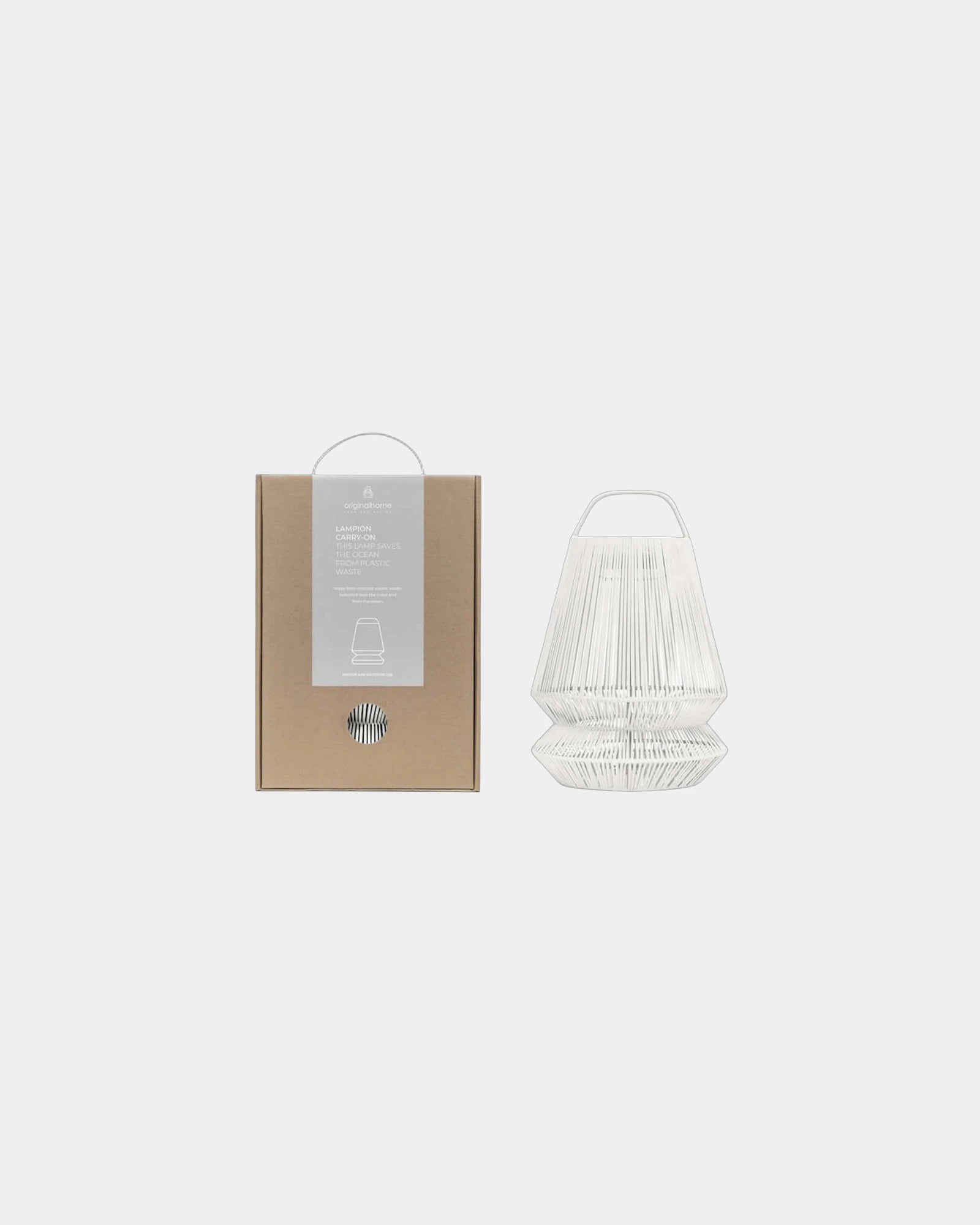 Lampenkap gerecycled plastic Lampion om te personaliseren - Lichtgrijs