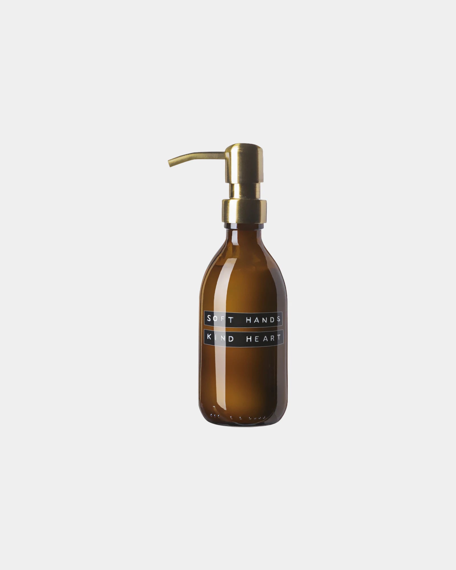 Zeepdispenser glas 250ml bamboe om te personaliseren - Amber Gemêleerd
