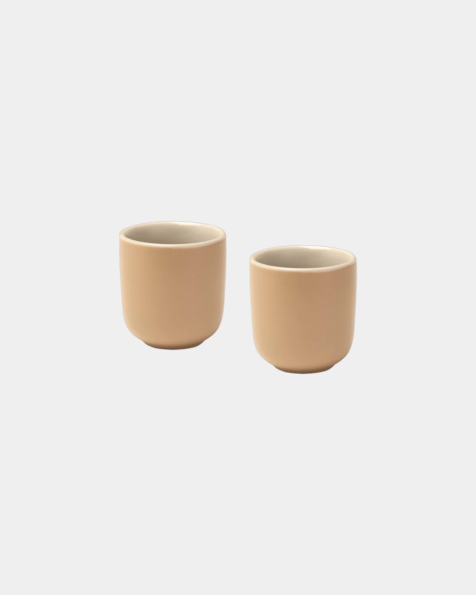Espressokopjes keramiek mat 90ml set van 2 - Havervlokken