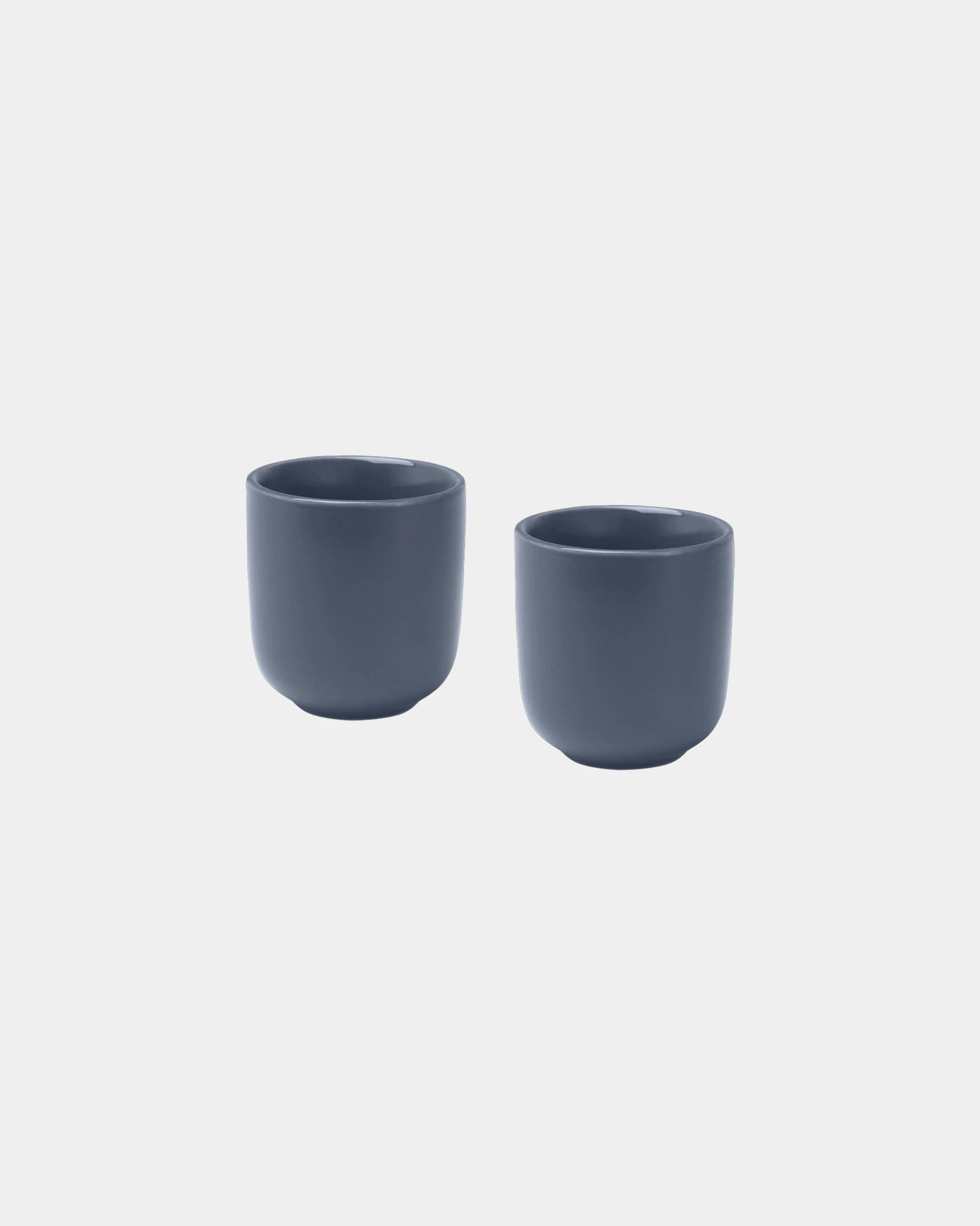 Espressokopjes keramiek mat 90ml set van 2 - Halsblauw