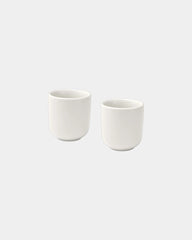Espressokopjes keramiek mat 90ml set van 2 - Wit
