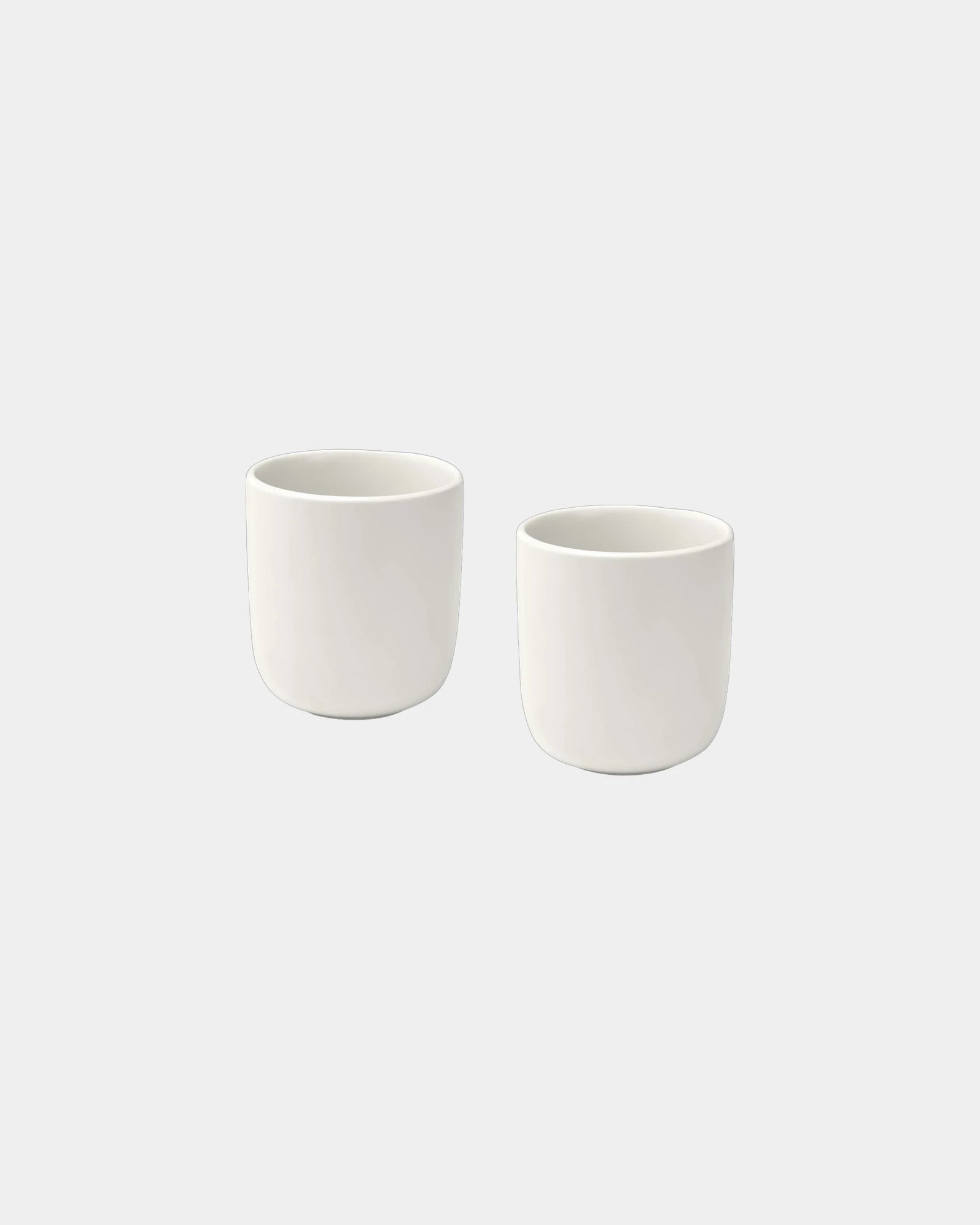 Set van 2 keramische mokken 200ml mat om te personaliseren - Wit