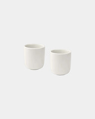 Set van 2 keramische mokken 200ml mat om te personaliseren - Wit