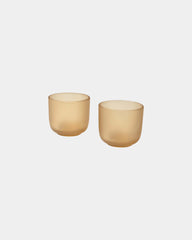 Glazen 200ml mat set van 2 om te personaliseren - Havervlokken