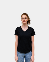 DamesT-shirt V-hals Made in France om te personaliseren - 4