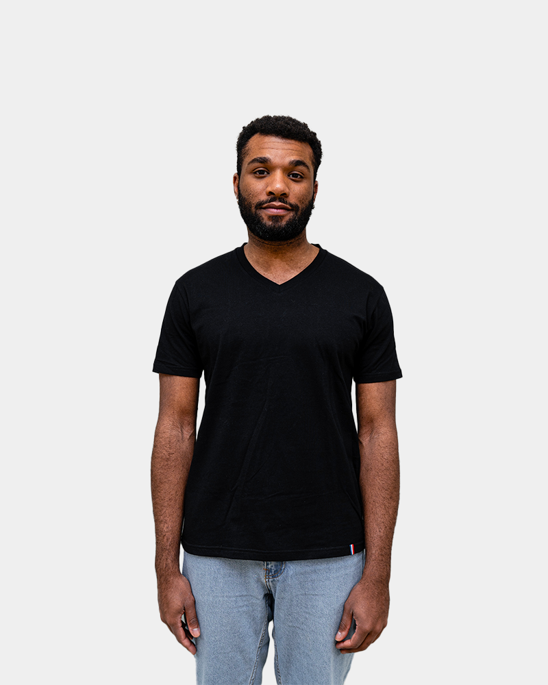 HerenT-shirt V-hals Made in France om te personaliseren - 5
