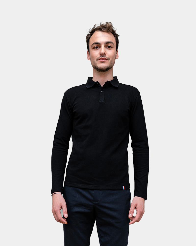 Herenpolo met lange mouwen om te personaliseren