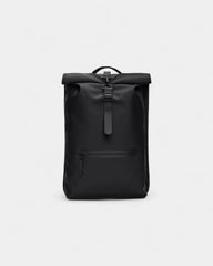 Rugzak waterdicht PU Rains Rolltop 19L om te personaliseren - Zwart