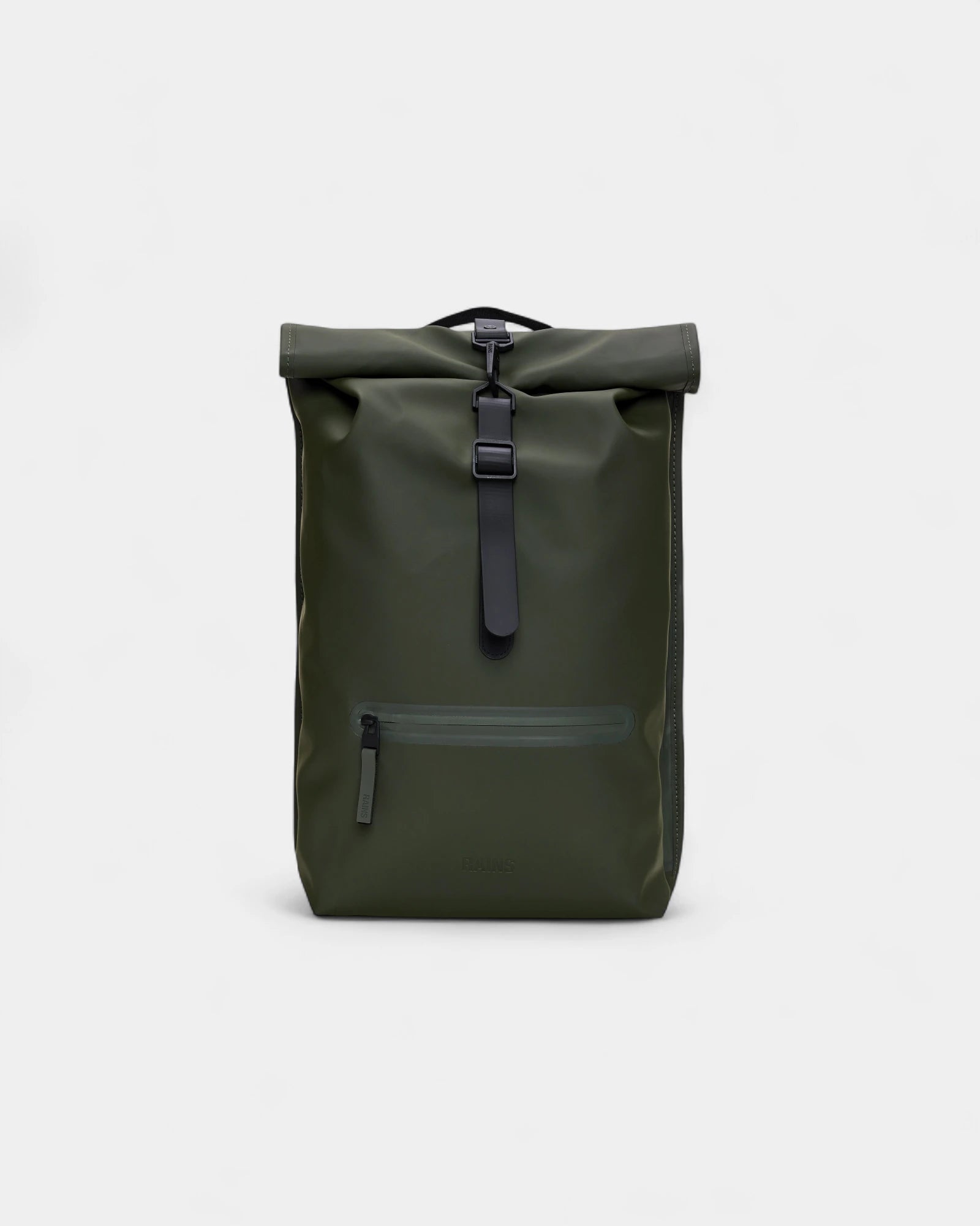 Rugzak waterdicht PU Rains Rolltop 19L om te personaliseren - Groen