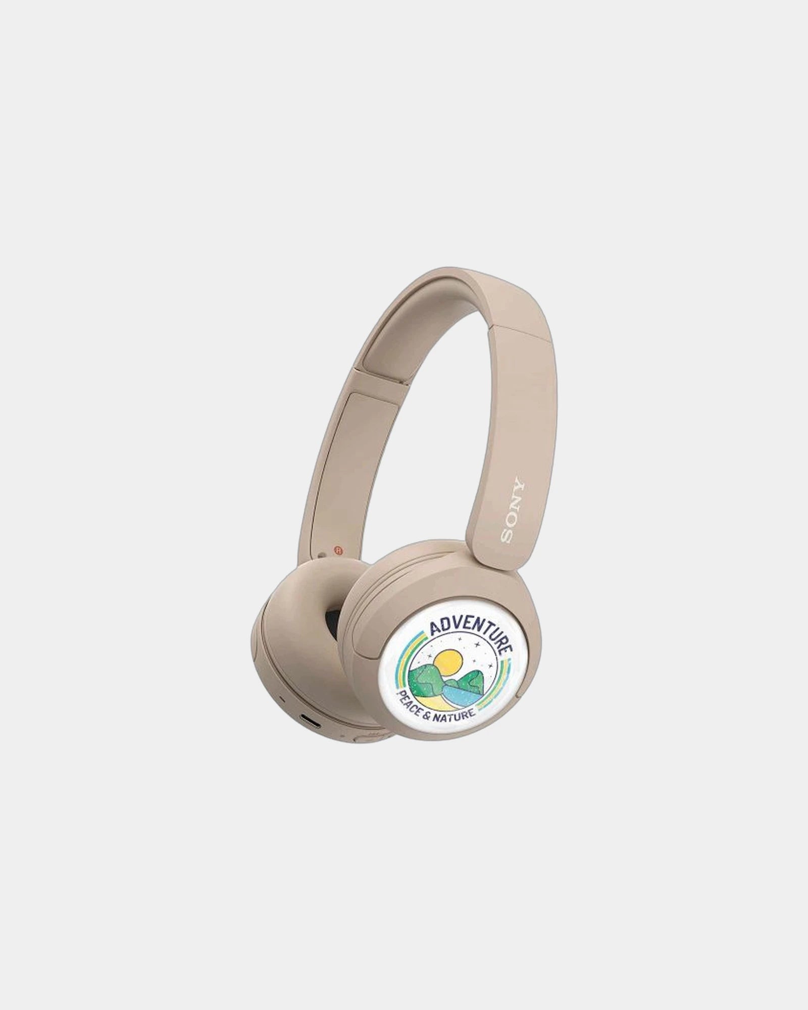 Koptelefoon Sony WH-CH520 draadloos om te personaliseren - Beige