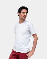 HerenT-shirt V-hals Made in France om te personaliseren - 9