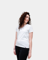 DamesT-shirt V-hals Made in France om te personaliseren - 1