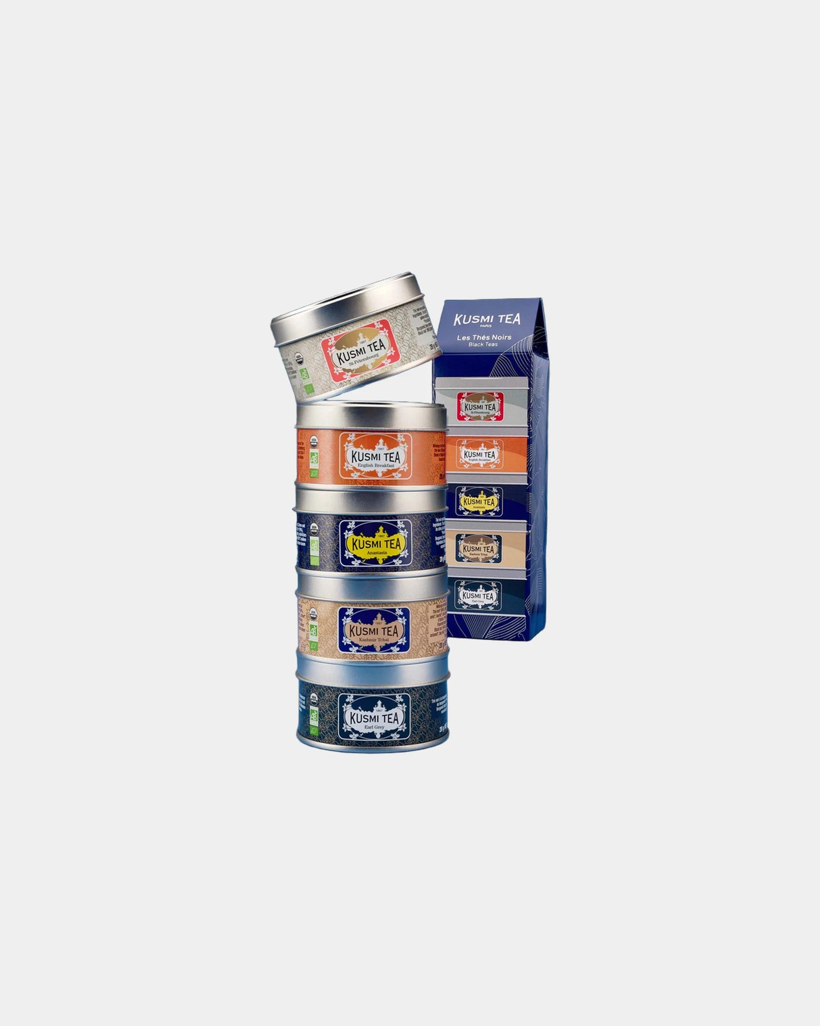 Assortiment bio zwarte thee 5x100g om te personaliseren - 1