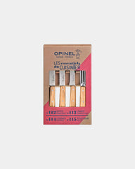 Messenset olijfhout Opinel Essentiels om te personaliseren - Beige