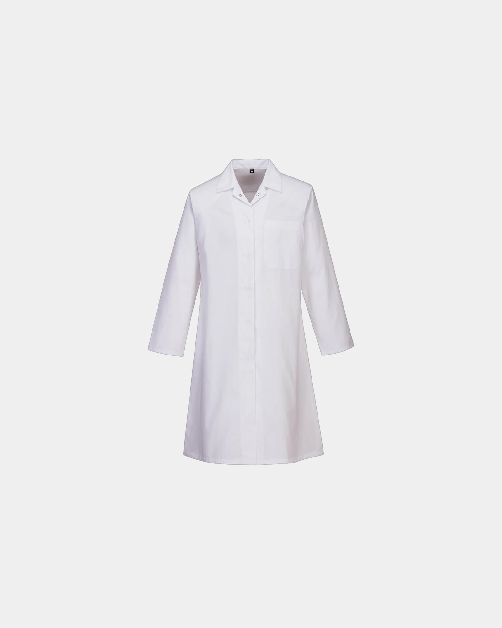 Blouse dames polycotton drukknoop 2205 om te personaliseren - Wit