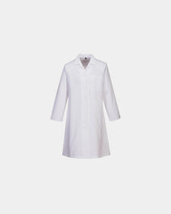 Blouse dames polycotton drukknoop 2205 om te personaliseren - Wit