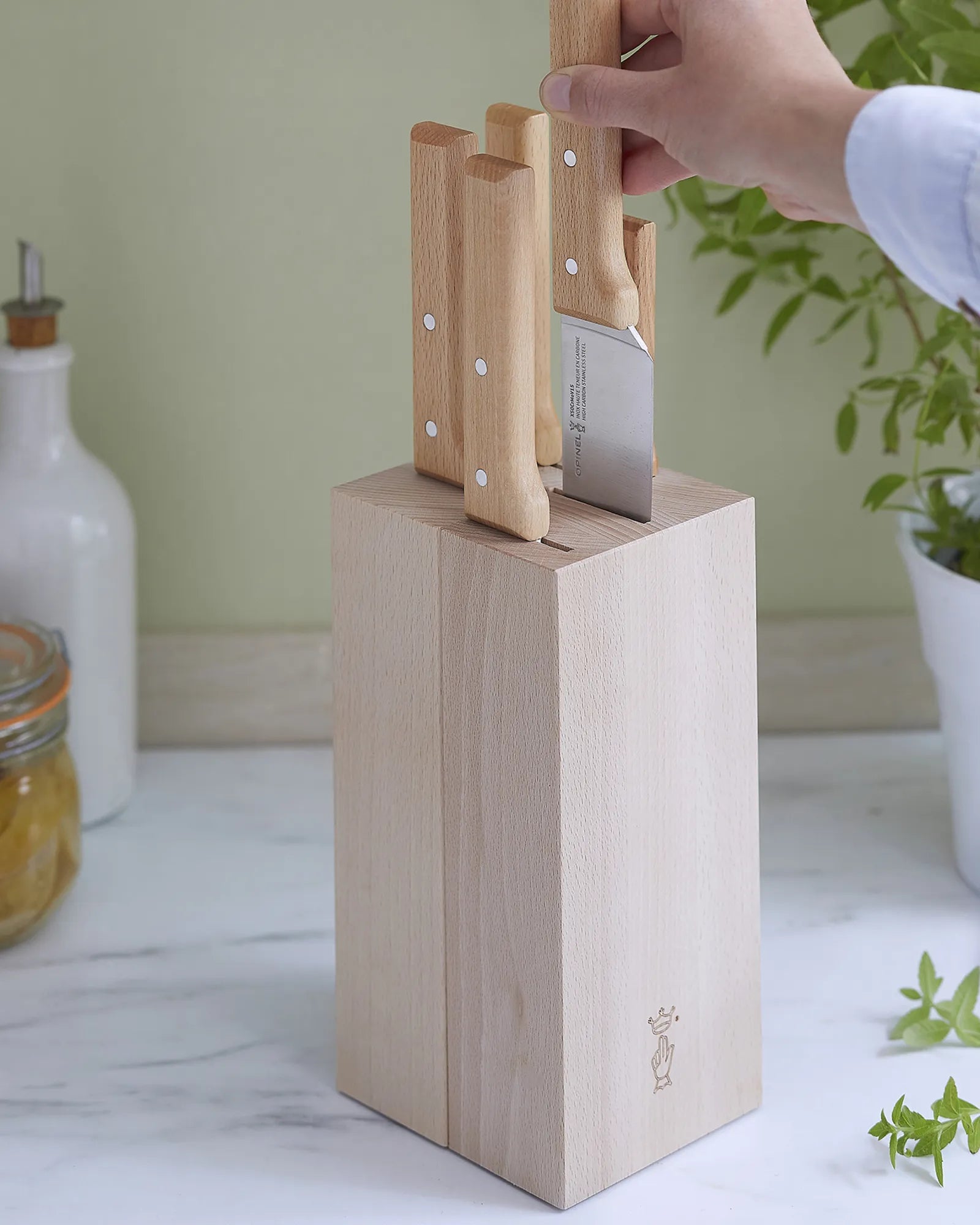 Messenblok Opinel beukenhout om te personaliseren - 3