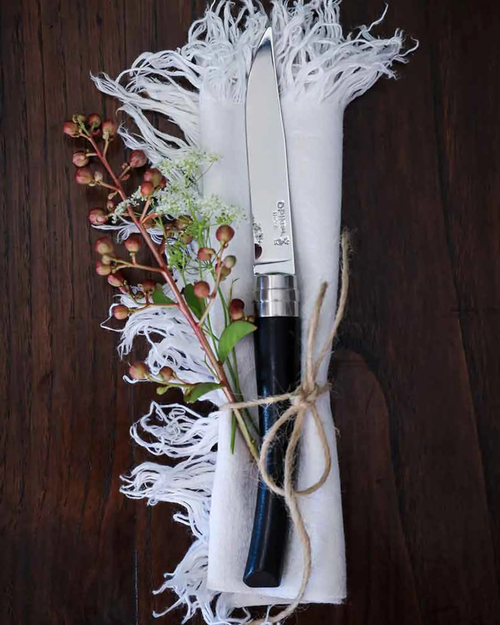 Messenset ebbenhout Opinel Table Chic om te personaliseren - 6