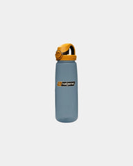 Gerecycled drinkfles On-The-Fly 700ml om te personaliseren - Neushoorngrijs met bruine en zwarte dop