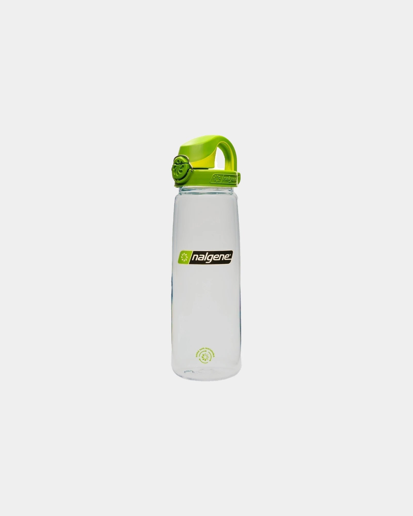 Gerecycled drinkfles On-The-Fly 700ml om te personaliseren - Transparant met kiemgroene dop