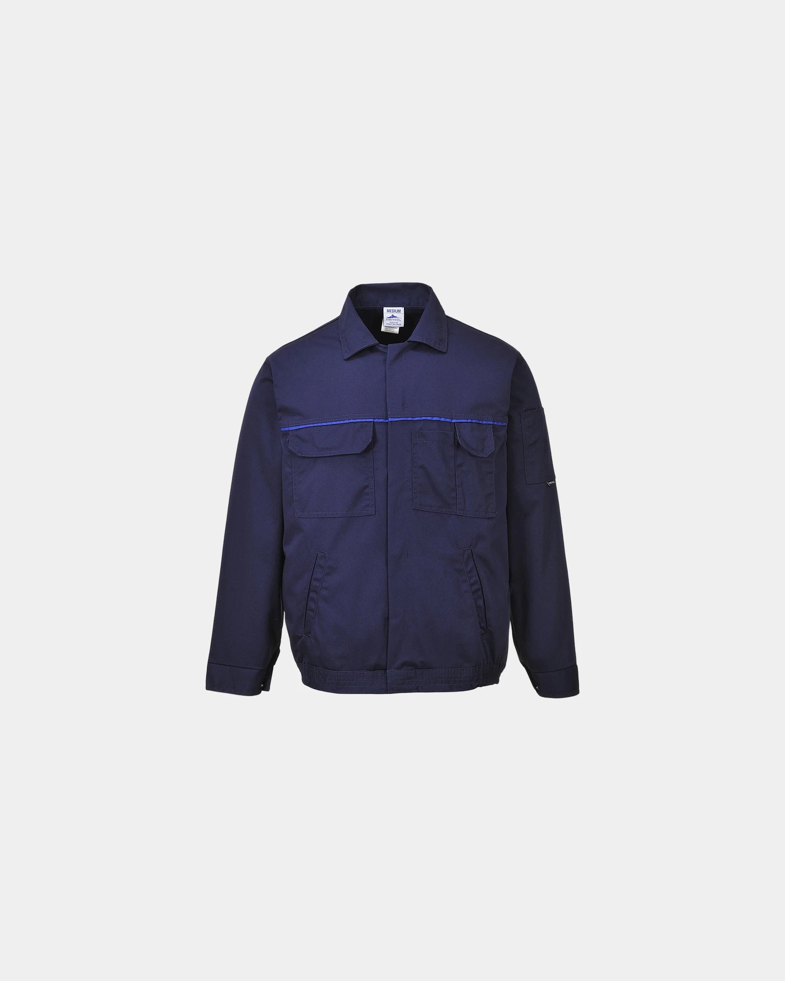Werkjas polycotton meerdere zakken om te personaliseren - Marineblauw