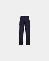 Broek polycotton 245 g/m² met plooi om te personaliseren - Marineblauw