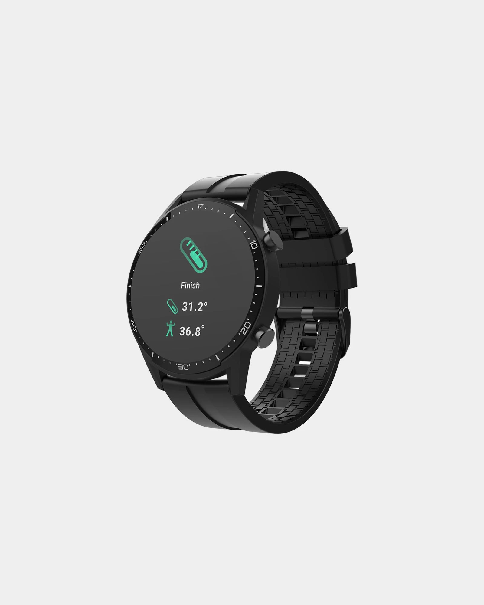 Smartwatch met thermometer en camera om te personaliseren - Zwart