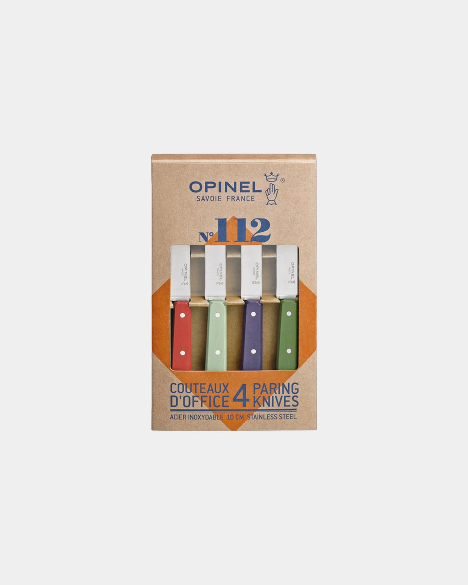 Messenset roestvrij staal Opinel N°112 om te personaliseren - Rood