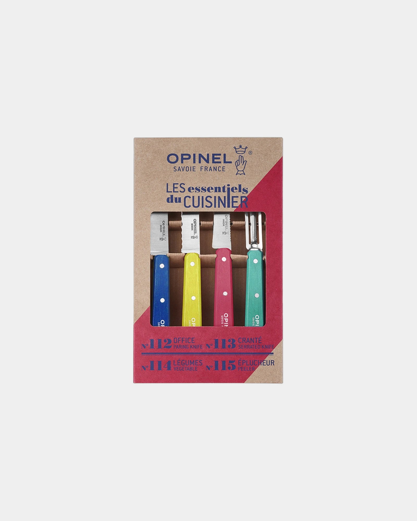 Messenset roestvrij staal Opinel Pop80 om te personaliseren - Blauw