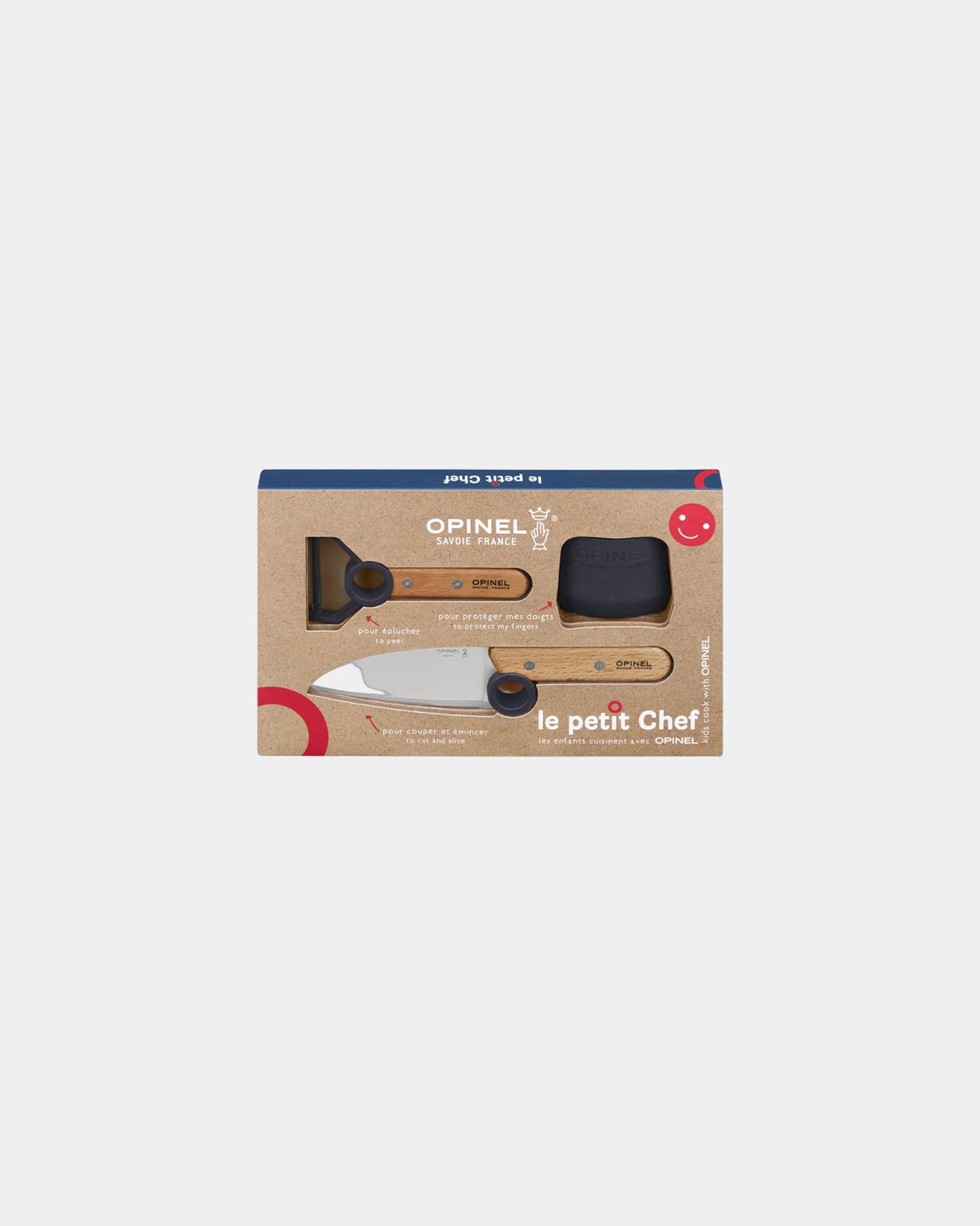 Kinderkeukenset Opinel Le Petit Chef om te personaliseren - Blauw