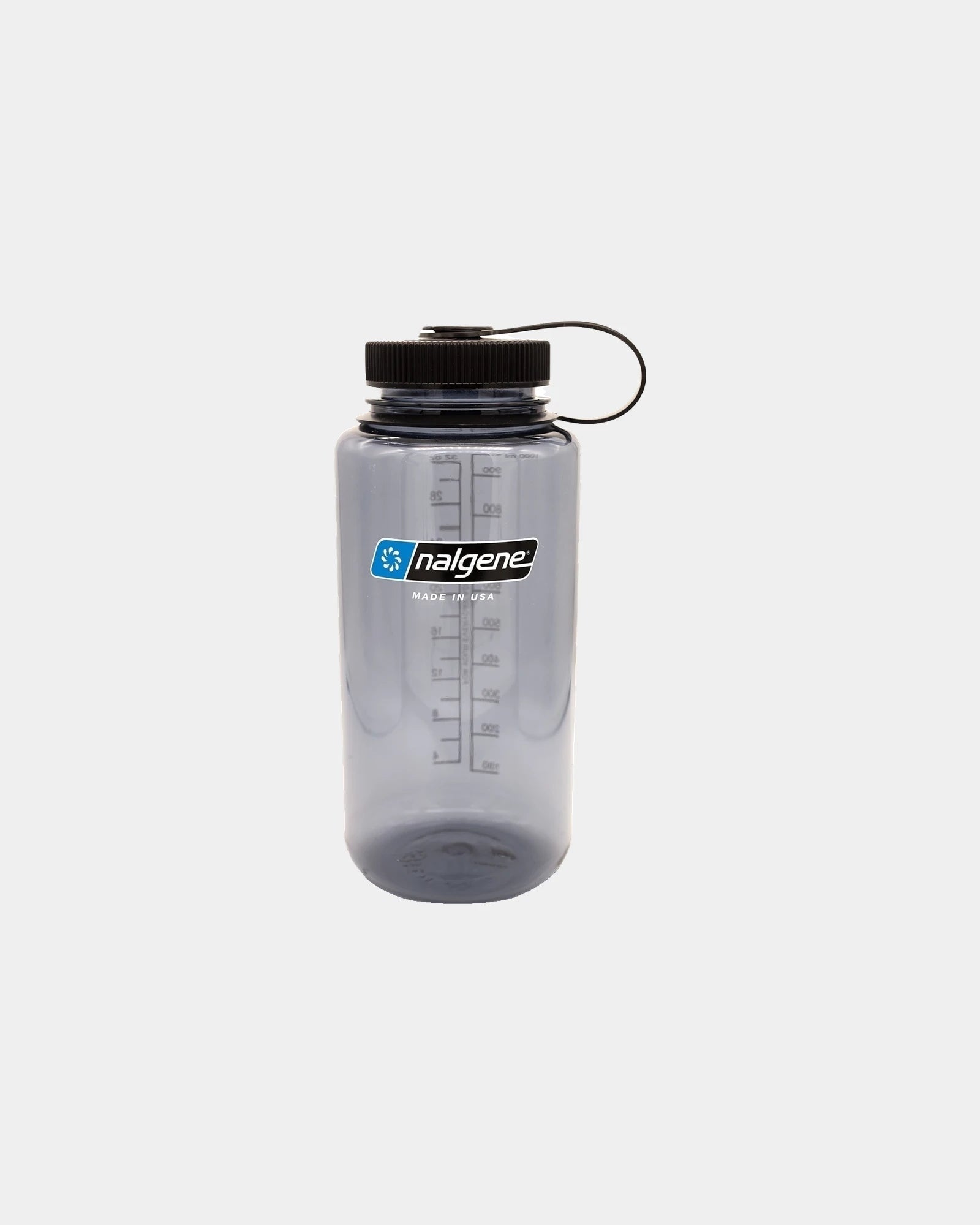Drinkfles Tritan gerecycled Nalgene 1L om te personaliseren - Zwartgrijs