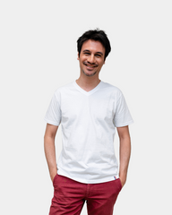 HerenT-shirt V-hals Made in France om te personaliseren - 8