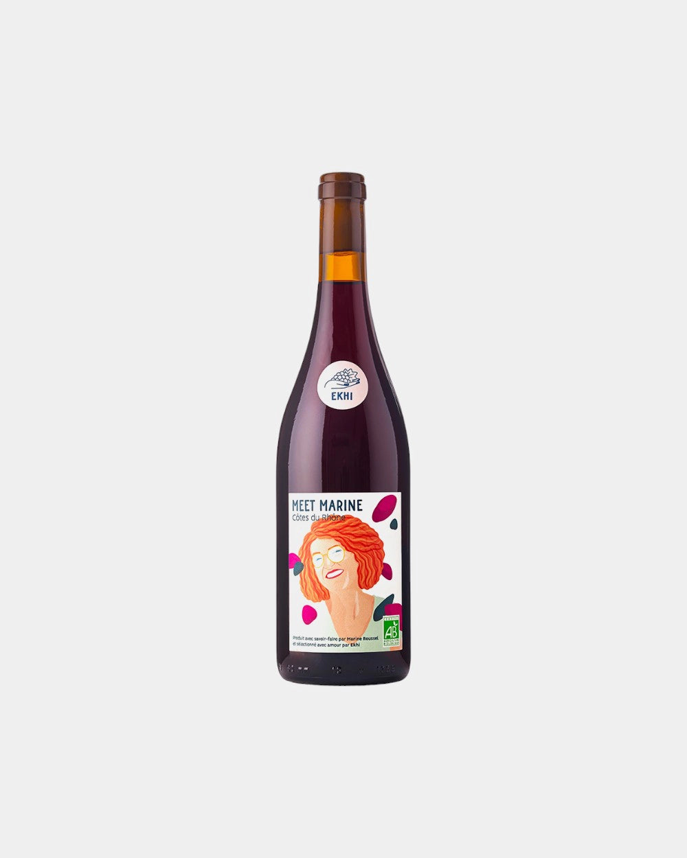 Fles rode wijn - Côtes du Rhône om te personaliseren