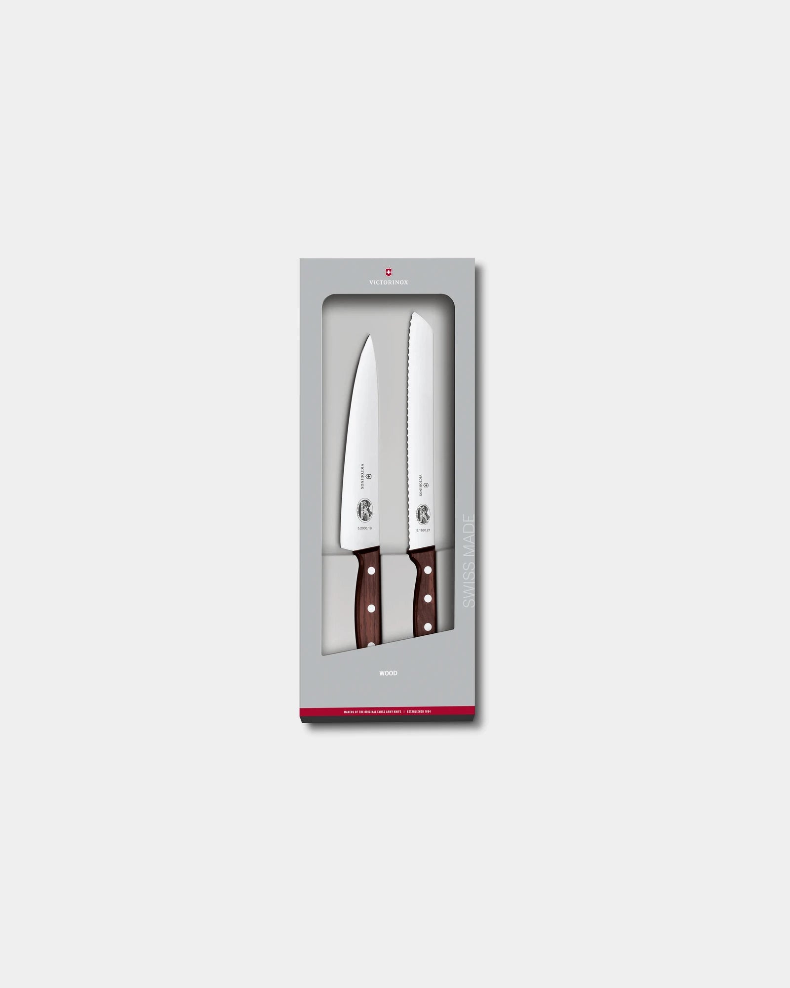 Messenset hout Victorinox 2-delig om te personaliseren - gemodificeerd esdoornhout