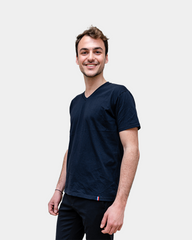 HerenT-shirt V-hals Made in France om te personaliseren - 1