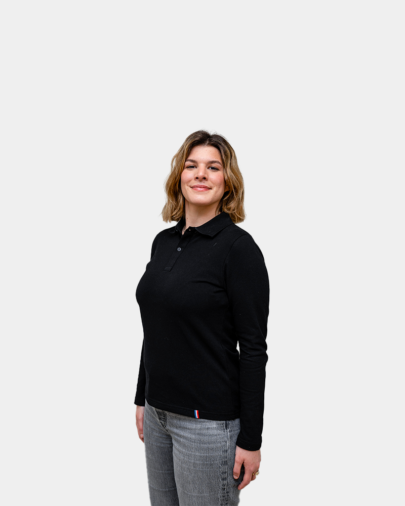 Damespolo met lange mouwen om te personaliseren - 1