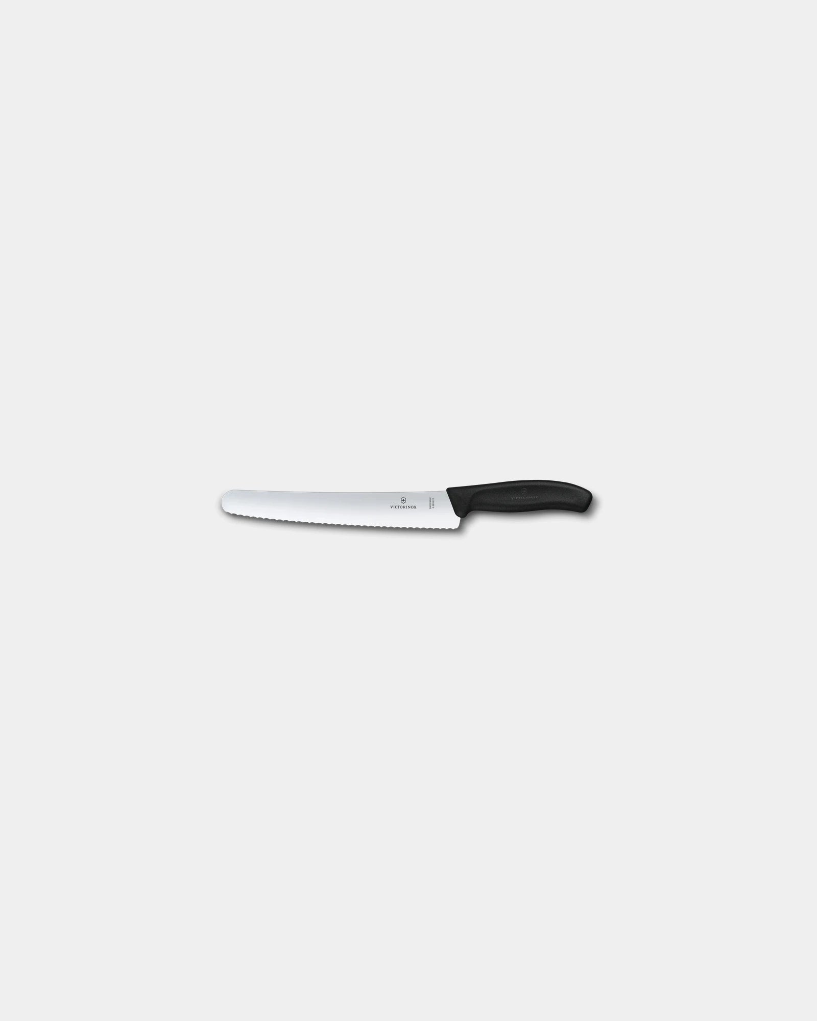 Broodmes rvs gekarteld Victorinox om te personaliseren - Zwart