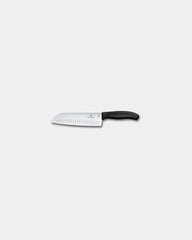 Santokumes rvs gekarteld Victorinox om te personaliseren - Zwart