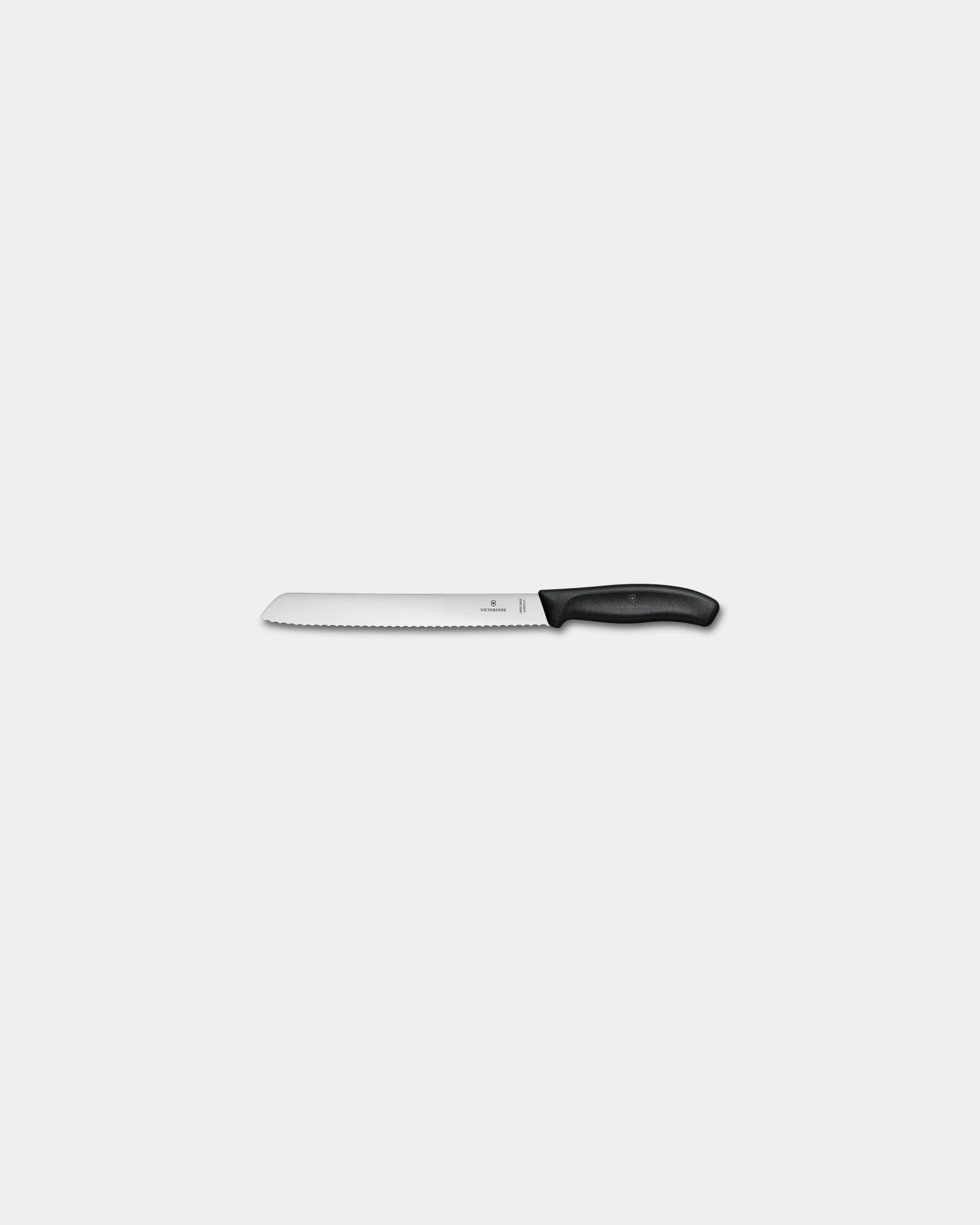 Broodmes rvs gekarteld Victorinox om te personaliseren - Zwart