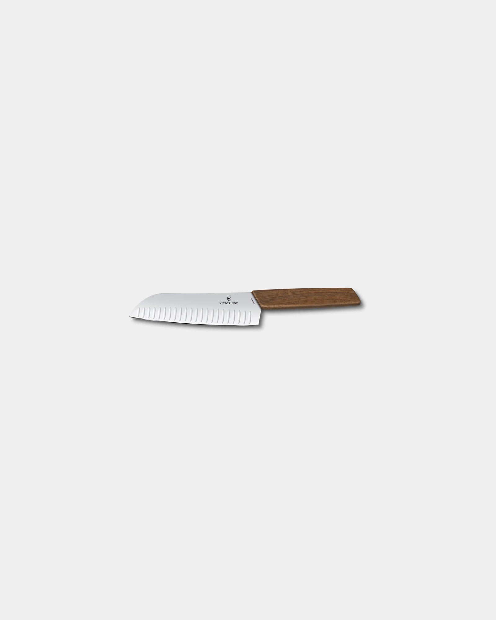 Santokumes Swiss Modern notenhout 17 cm om te personaliseren - Notenhout